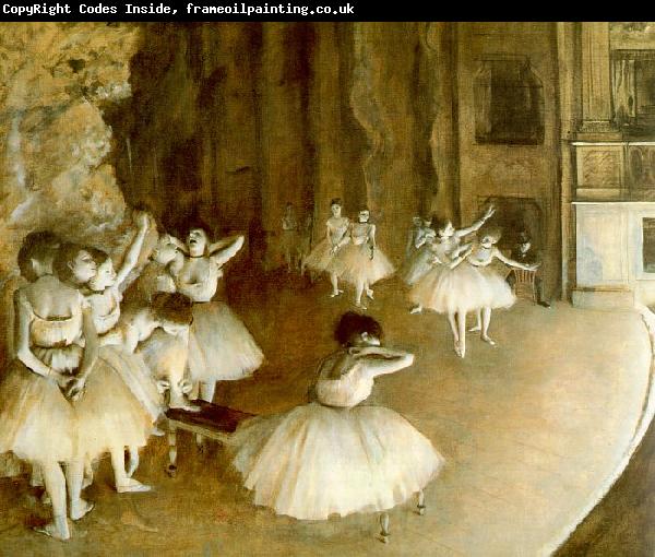 Edgar Degas Ballet Rehearsal on Stage